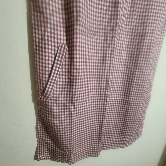 Madewell Filmscore Gingham Check T-Shirt Pocket Dress Red White sz XXS EUC - Picture 6 of 9